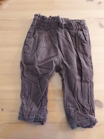 Pantalon en velours gris