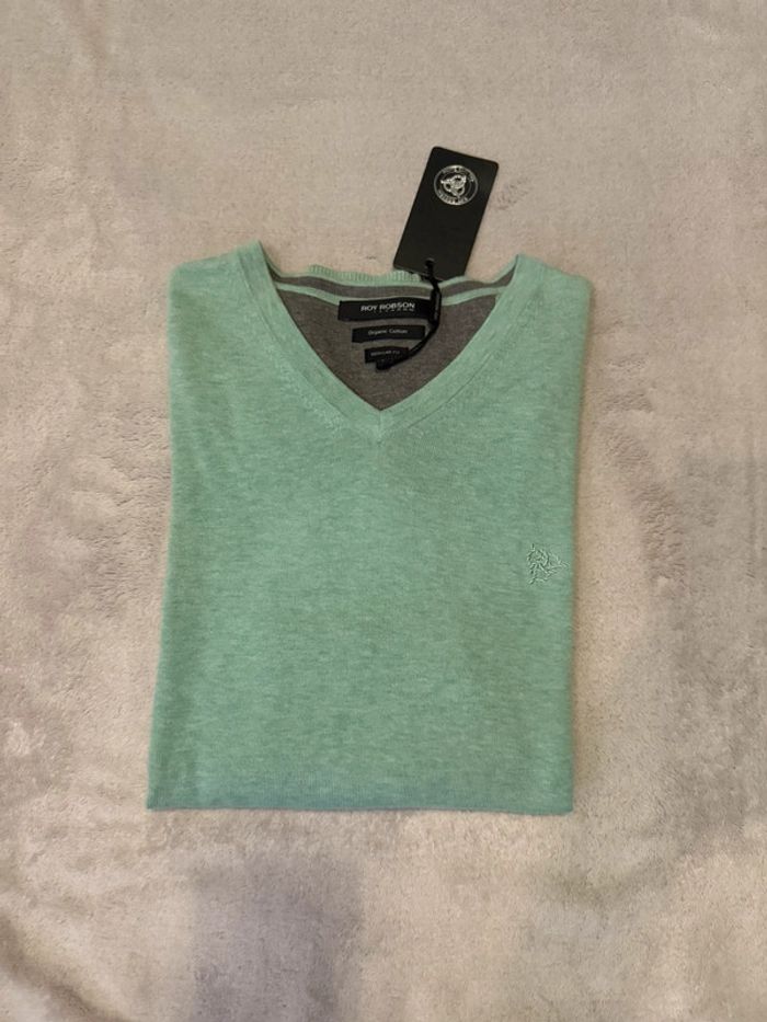 Roy Robson - Pull, Vert eau, taille L