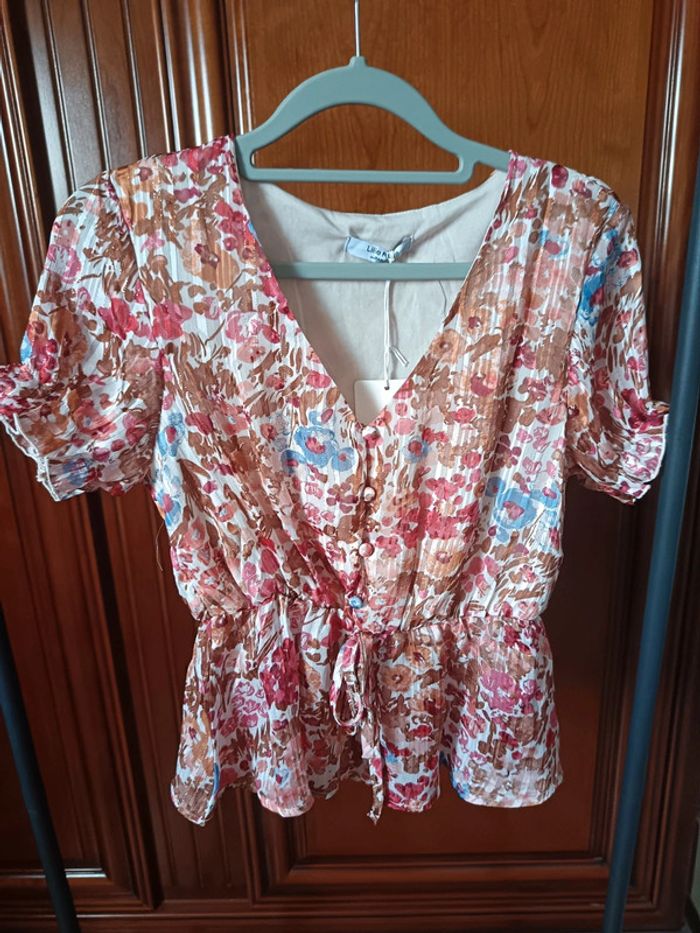Blouse Lilie Rose fleurie S/M - photo numéro 2