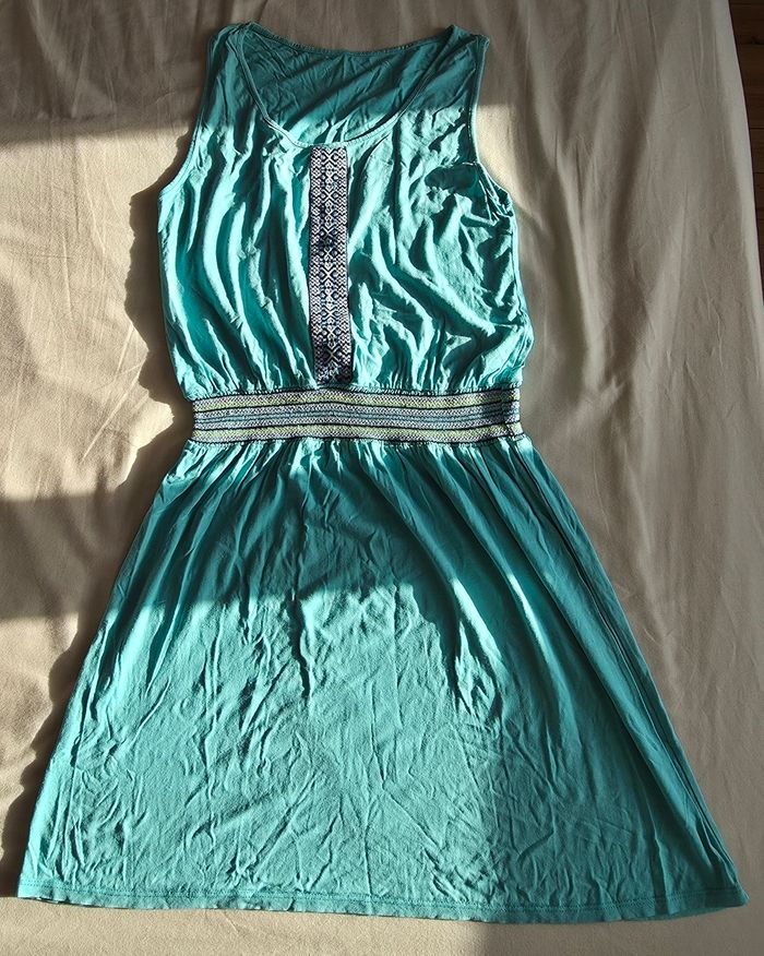 Robe Été Coton Turquoise Très bon état Taille M/L