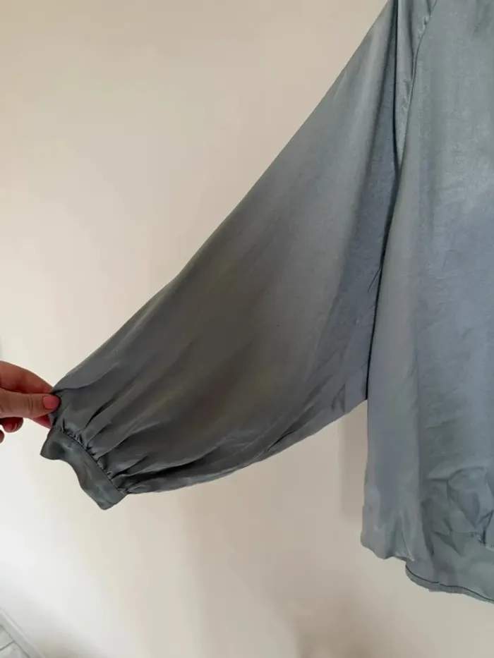 Blouse satin gris AMV - photo numéro 5