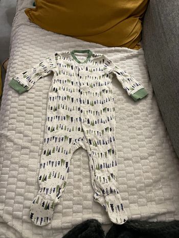 Pyjama avec pied en coton 62cm
