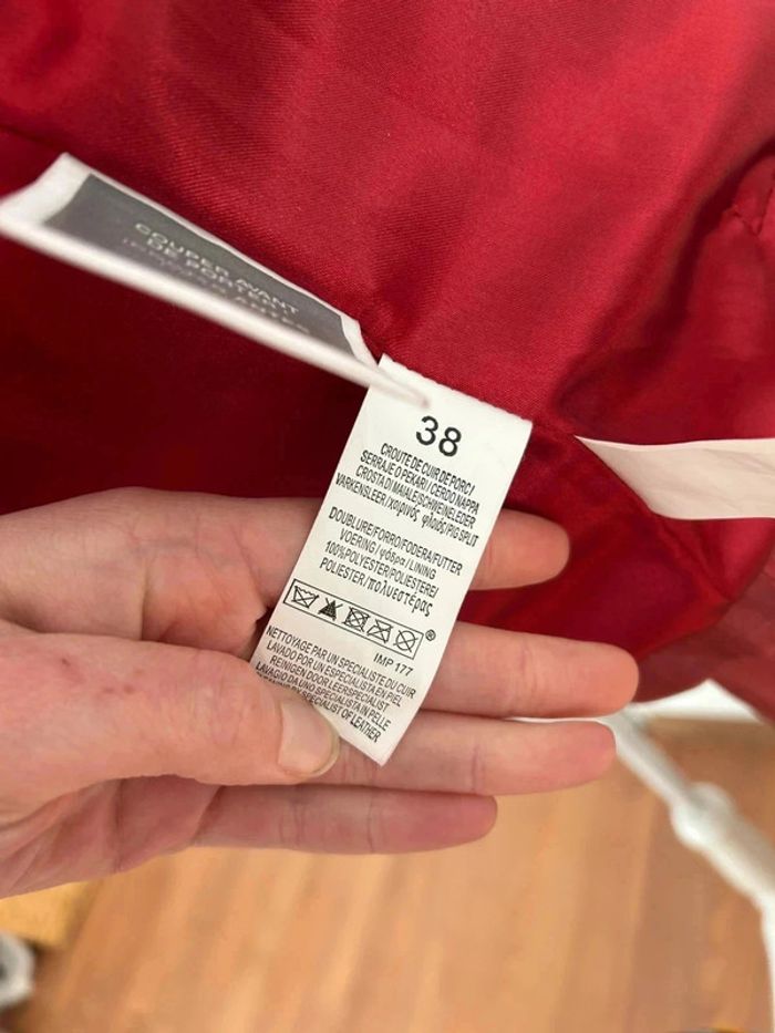 Veste en cuir rouge - photo numéro 7