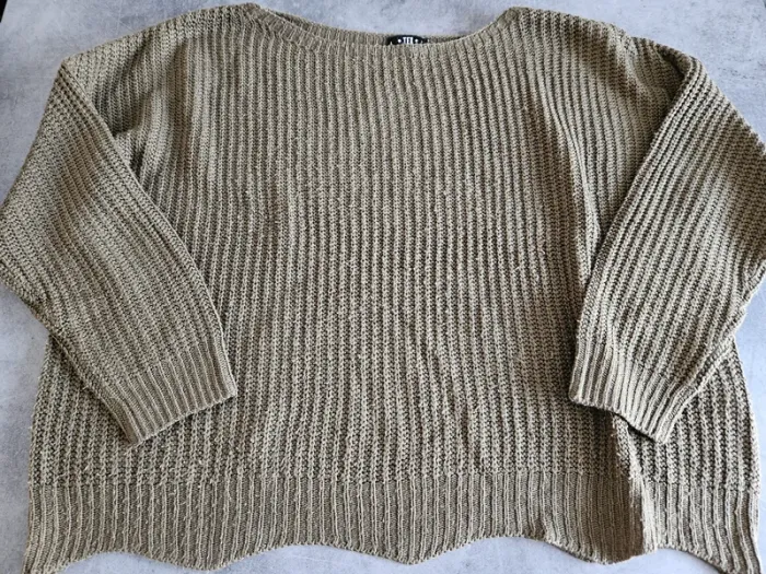 Pull décontracté mi-saison femme - Taille L / 40 - Tex - Kaki - photo numéro 5