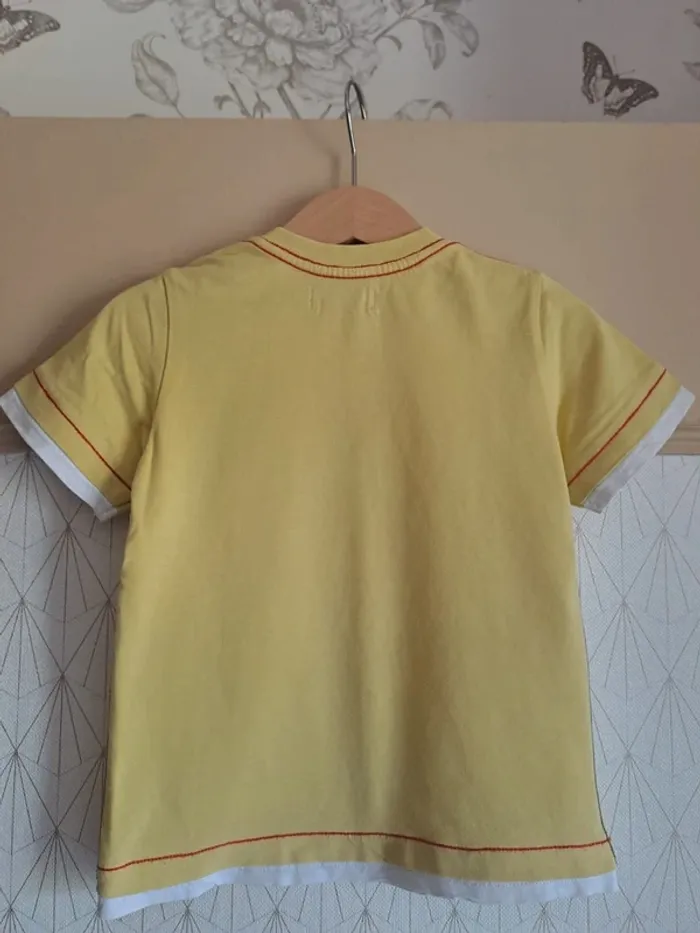 T-shirt jaune garçon catimini comme neuf 2 ans - photo numéro 4