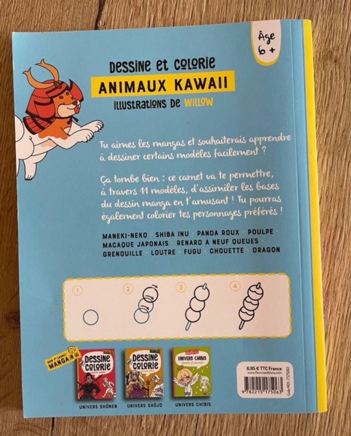 Livre manga Dessine et colorie Animaux kawaii Laure Nitschelm - photo numéro 4