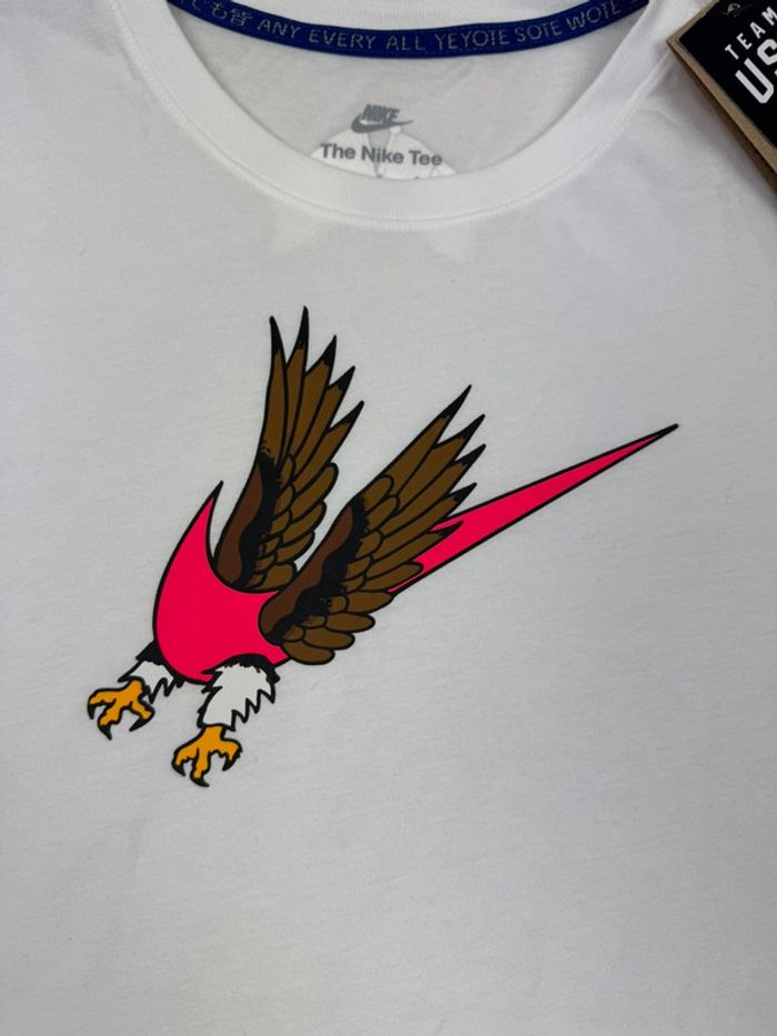 T-shirt Nike Team USA JO 2024 Aigle Blanc Neuf Taille L - photo numéro 4