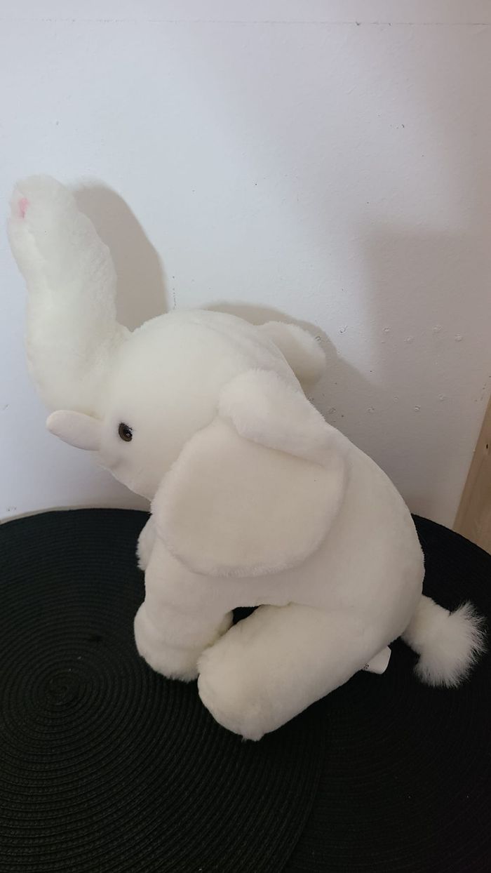 doudou éléphant blanc - photo numéro 3