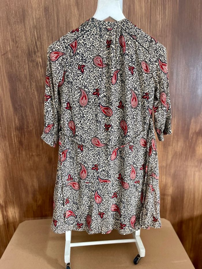 🌞Robe élégante IKKS 🌞 écru motif Paisley - photo numéro 5