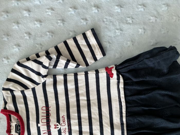 robe manches longues noir et blanc terre de marins 18 mois - photo numéro 5