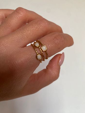Bague doré pierre vintage ajustable
