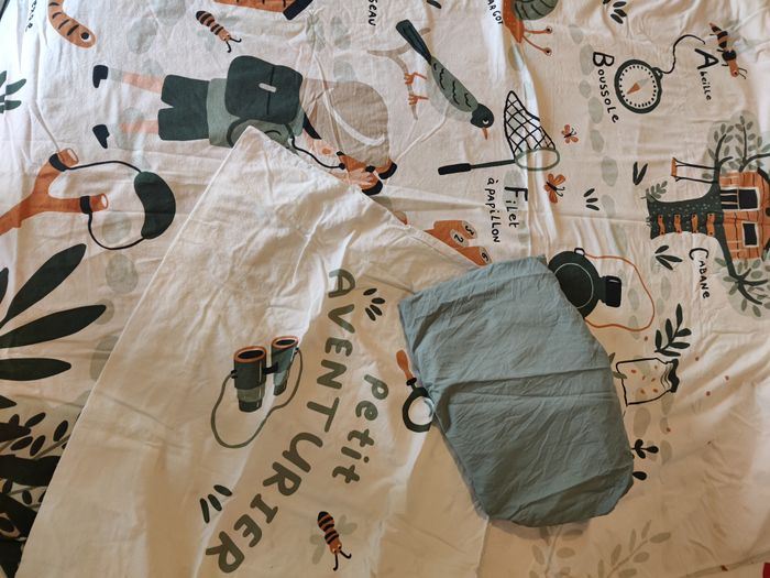 Housse de couette + taie + drap housse Ma cabane Taille 150 x 140 - photo numéro 3