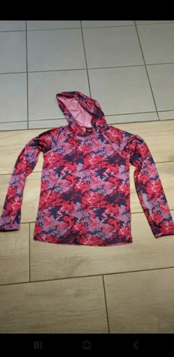 Maillot de sport capuche fille pro touch 10 ans