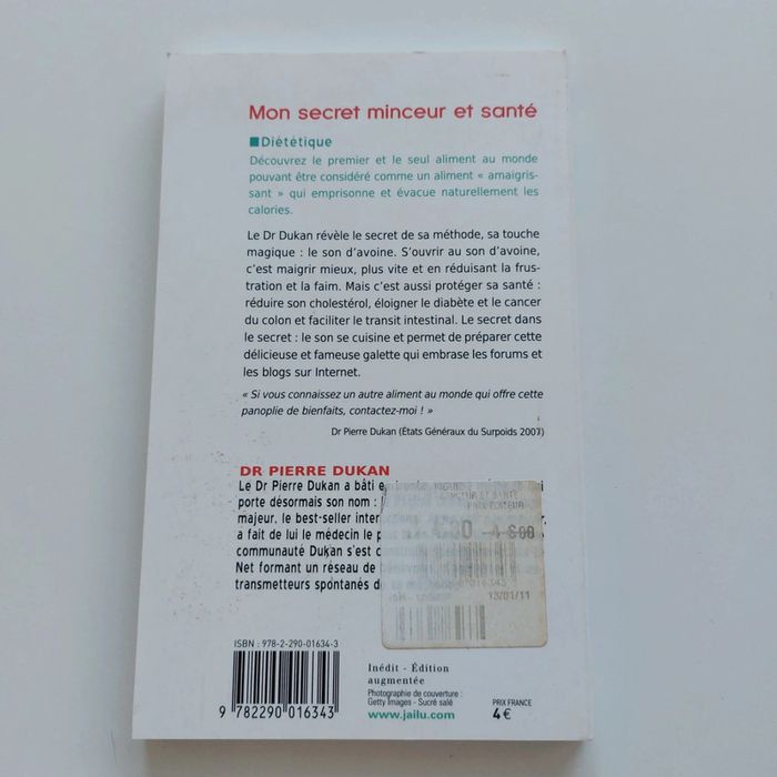 Livre - Mon secret minceur et santé - photo numéro 2