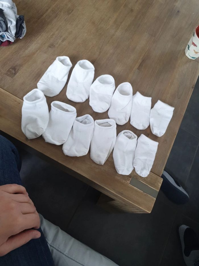 Lot de 6paires de socquettes blanches 24/26