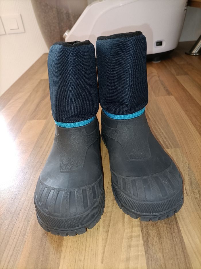 Bottes de neige ski bleu et gris Quechua 34-35 - photo numéro 3