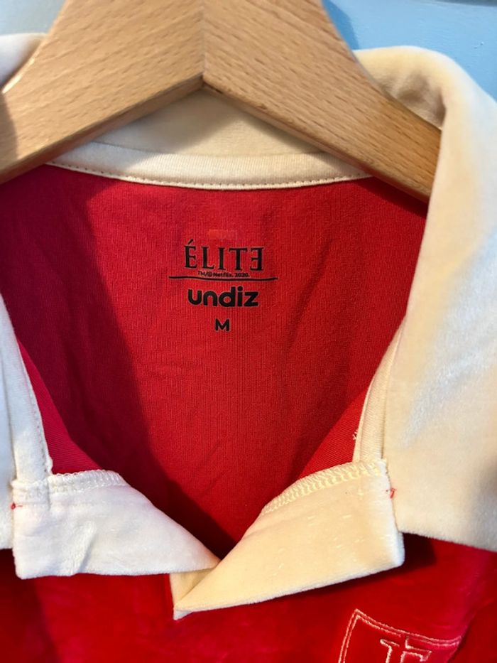 Polo rouge velours , élite , M , neuf avec étiquette - photo numéro 3
