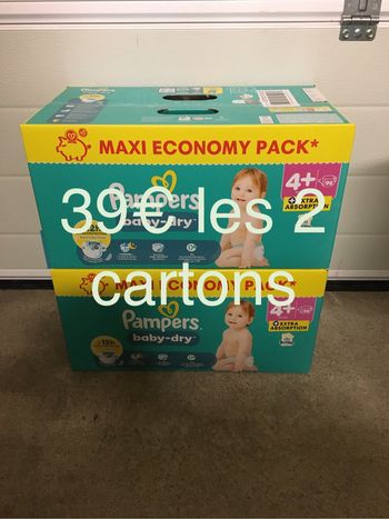 196 couches Pampers baby dry taille 4+