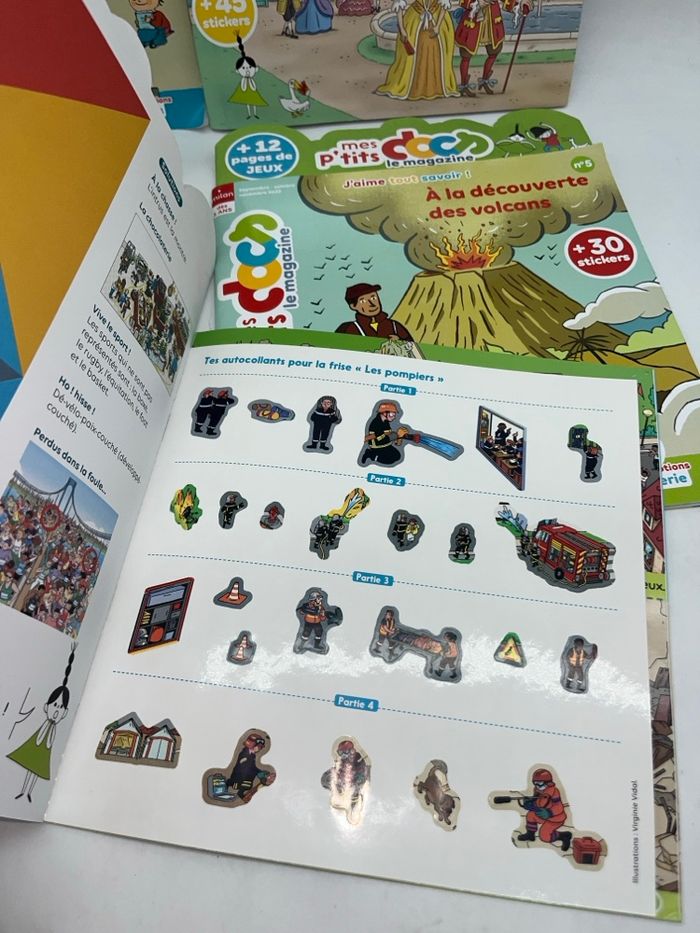 Lot de 4 Livres d'activités Magazines Mes P'tits docs Nathan 5 ans et plus - photo numéro 2