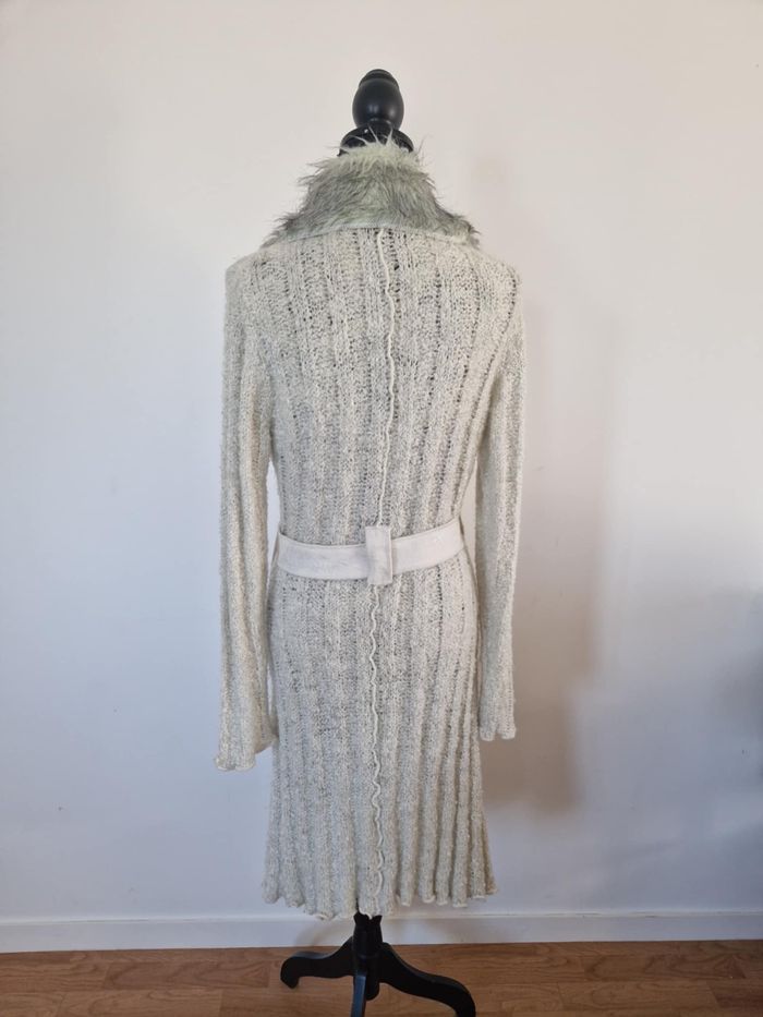 🧥 Manteau beige long Sophyline – Taille L/XL – Col fourrure - photo numéro 2