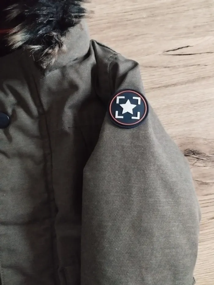 Manteau vert Kika avec capuche garçon 80cm - photo numéro 3