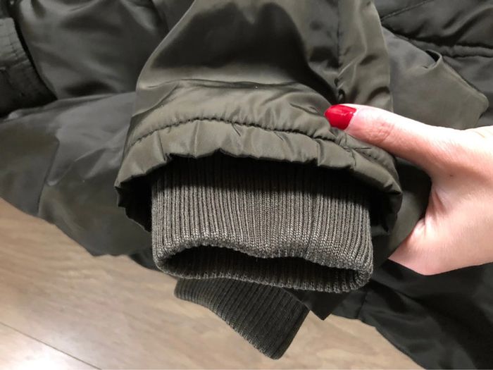 Manteau chaud long kaki Mango XS - photo numéro 9