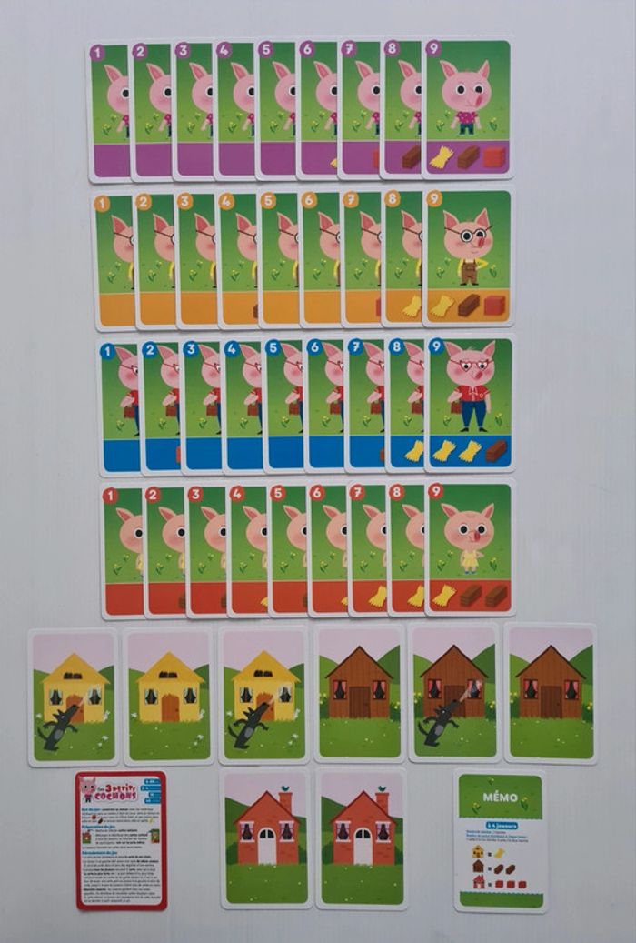 Jeu de société/de cartes "Les 3 petits cochons" complet, comme neuf, idéal pour offrir