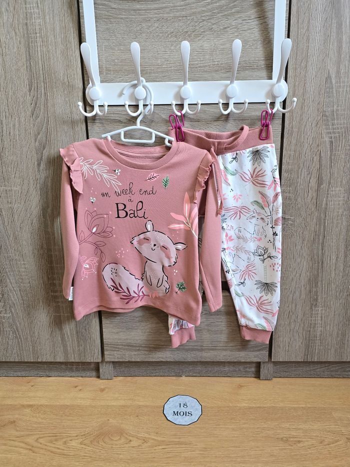 Vêtement Bébé Fille -  Lot de 2 Pyjamas - Petit Béguin - 18 mois 86 cm - photo numéro 2