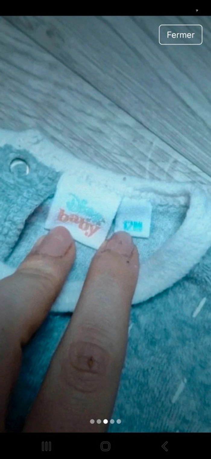 Pyjama ouverture arrière Disney Baby Kiabi 12mois 👻 - photo numéro 3