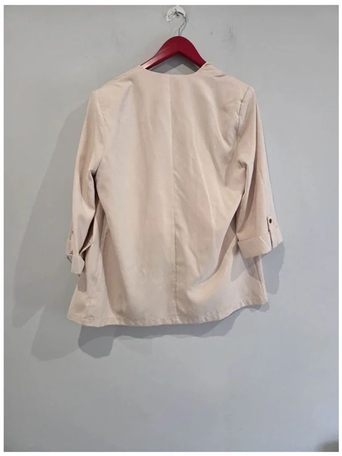 Blazer antelina finita entretiempo mangas francesas - photo numéro 2
