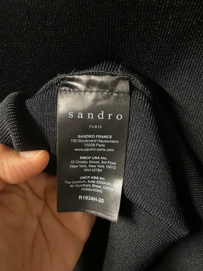 Robe Maille Brodée Sandro Taille 40 - photo numéro 11