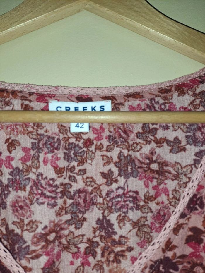 Jolie blouse rose femme Creeks 42 comme neuve - photo numéro 3