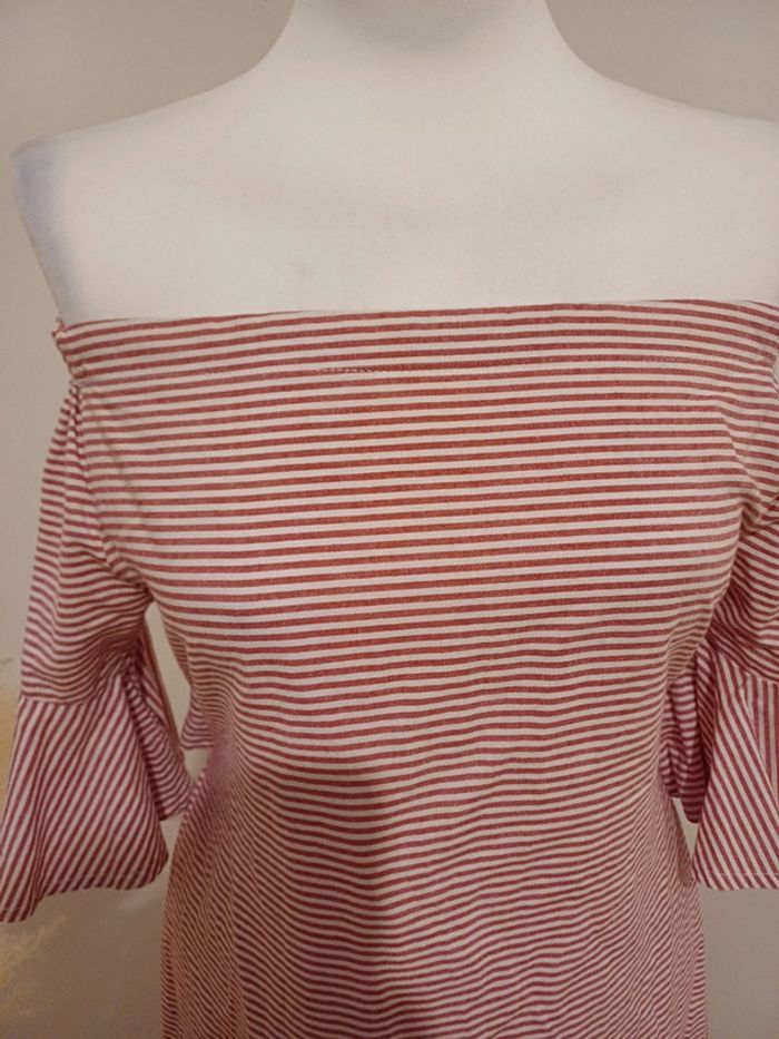 Robe rayée à épaules découvertes Kling taille S/M 36/38 - photo numéro 2