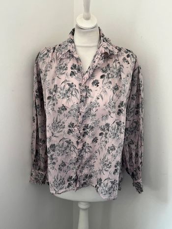 Chemisier rose à fleurs Maje XS