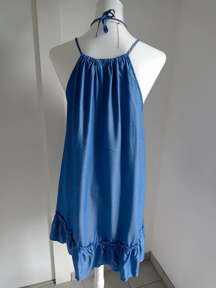 Magnifique robe été style jean's avec attache pour le cou T.M Cupshe - photo numéro 4