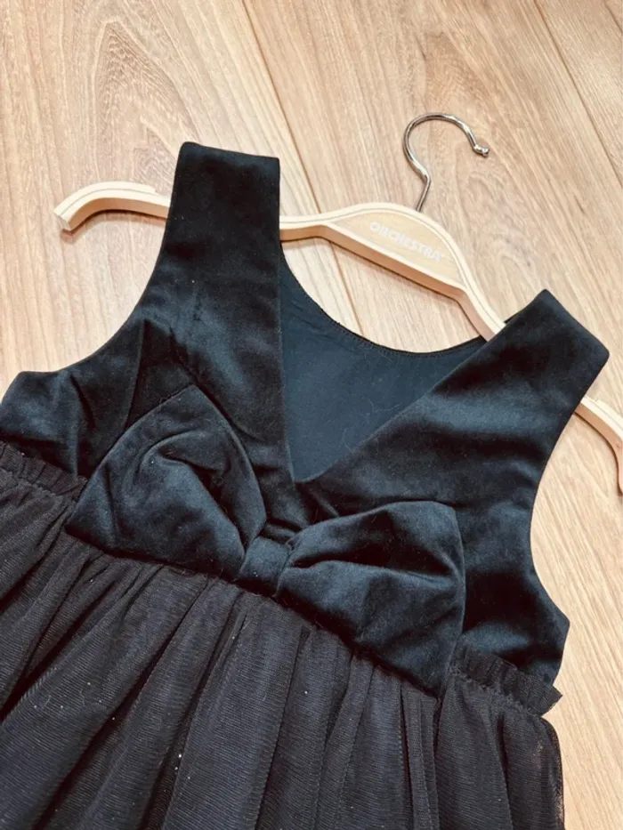 Taille 7 ans robe Noël fille Vertbaudet noir * velours tulle * 🎄 - photo numéro 5