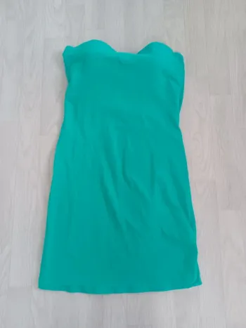 Robe bustier moulante verte mim