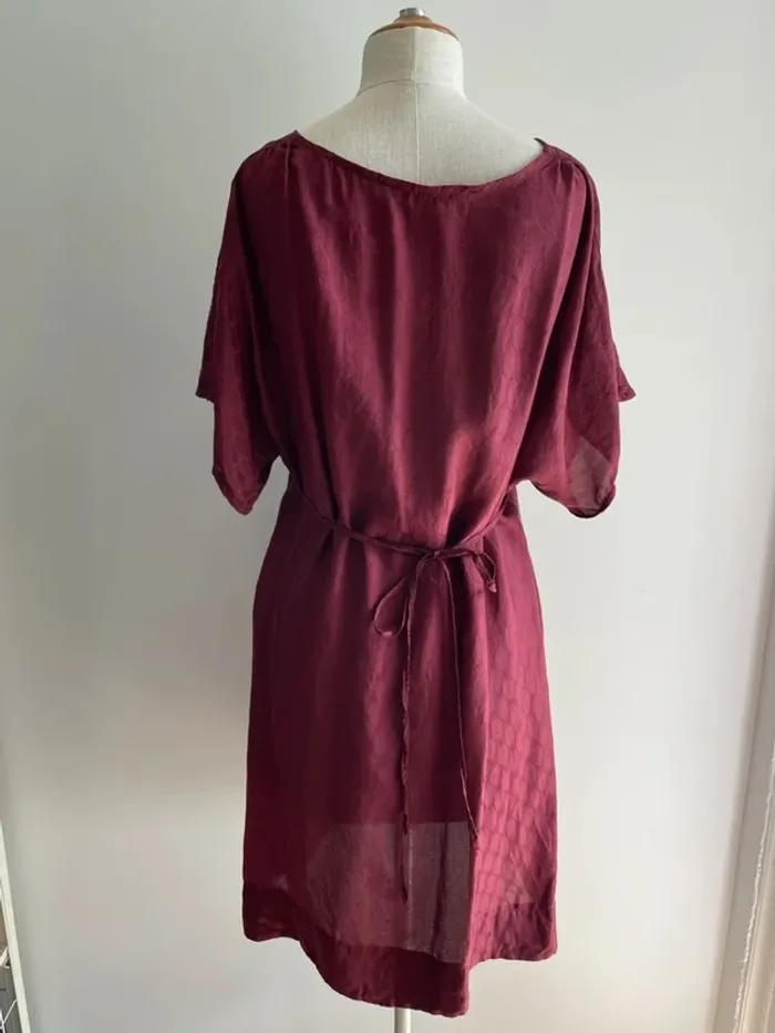 Robe soie Bordeaux Sandro T.1 - photo numéro 4