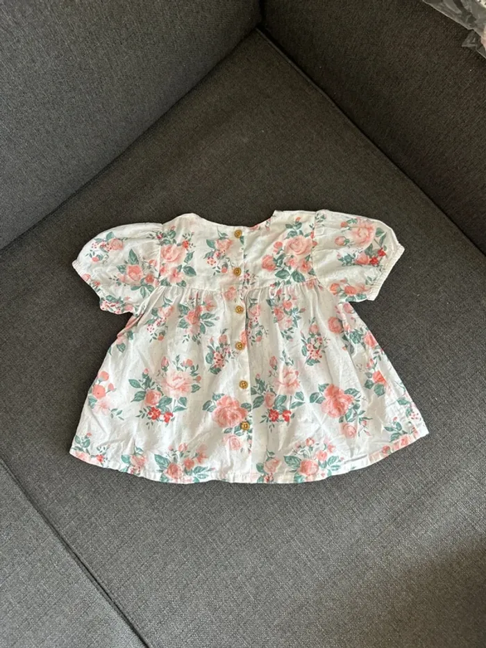 Blouse manches courtes à motif fleur bébé fille, 2 ans , Verbaudet - photo numéro 3