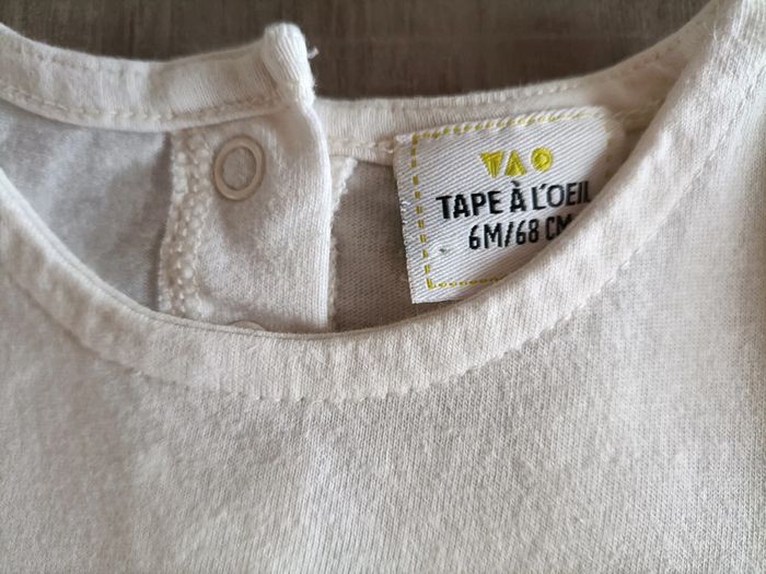 Ensemble T Shirt manches longues/ pantalon gris Obaibi 6 mois - photo numéro 4