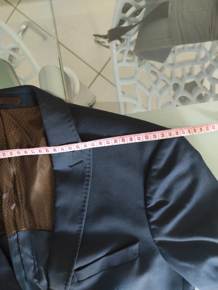 Veste blazer extra slim fit homme Devred bleu marine laine - photo numéro 13
