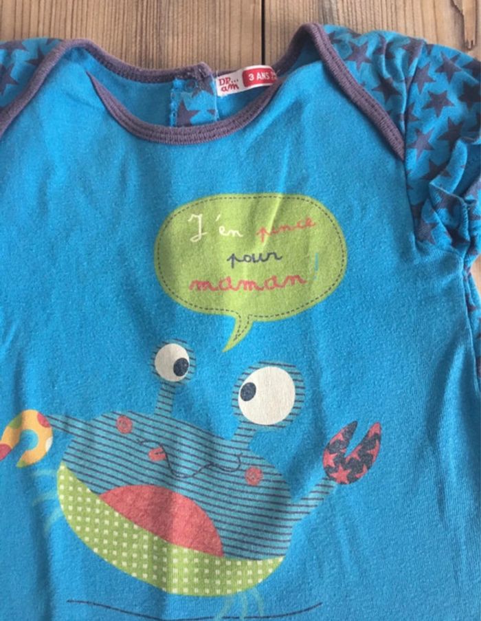 Lot 3 ans barboteuse débardeur t shirt - photo numéro 3
