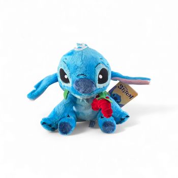 STITCH - Peluche Stitch avec Rose - 25cm
