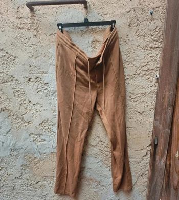 Pantalon marron homme jambe large