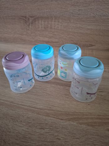 Lot pots conservation lait maternel 