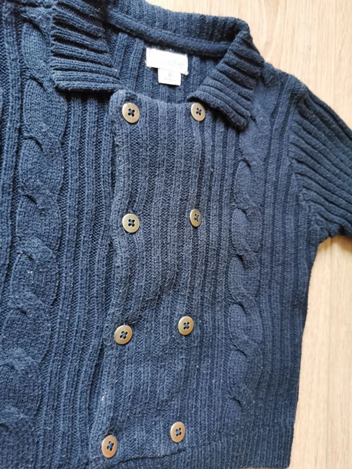 Gilet marine Brioche 6 mois - photo numéro 3