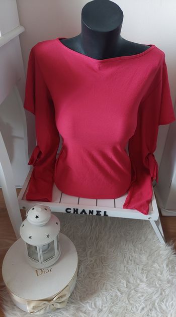 Blouse zara lacet fuschia T.M BE 💗