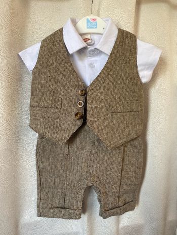 Costume body Combi short et gilet 3/6 mois