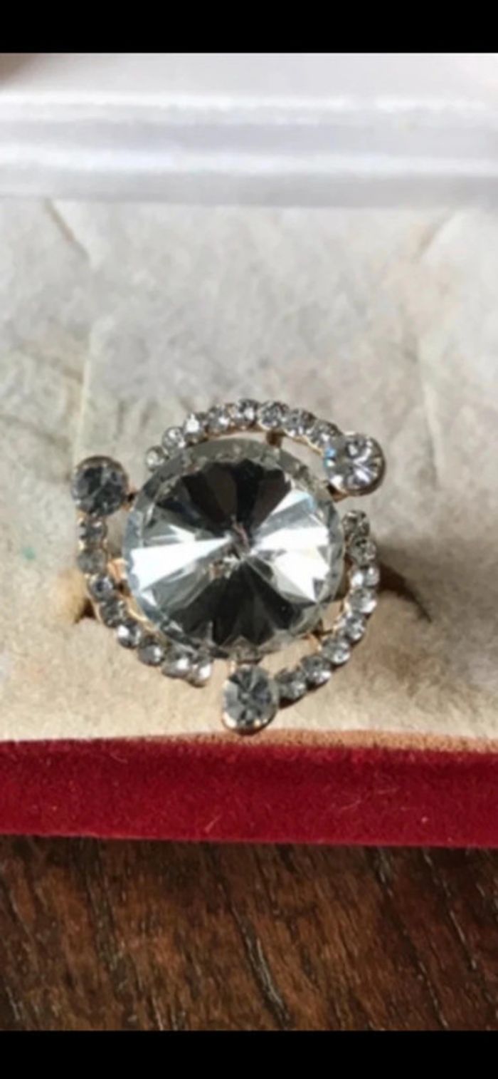 Magnifique bague réglage avec pierre et strass - photo numéro 11