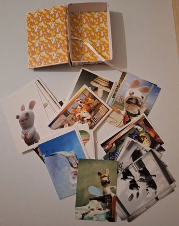 Coffret collector de 50 cartes postales "Lapins crétins"